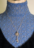 c. 1890s-1900s 18k Gold + Diamond Shell Pendant