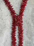 c. 1920s Red Beaded Tassel Necklace
