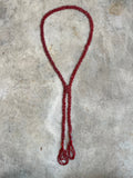 c. 1920s Red Beaded Tassel Necklace