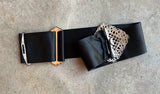 Early 20th c. Belt Buckle Set + Ribbon Belt