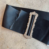 Early 20th c. Belt Buckle Set + Ribbon Belt