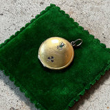 c. 1900s-1910s Gold Filled Spider Shamrock Locket
