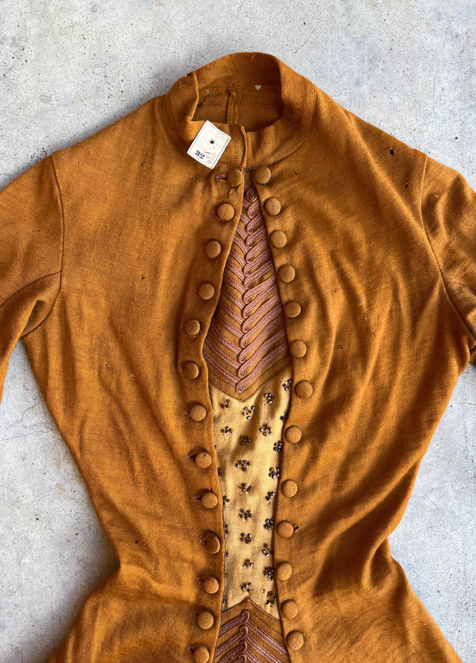 c. 1870s-1880s Wool Knit Bodice