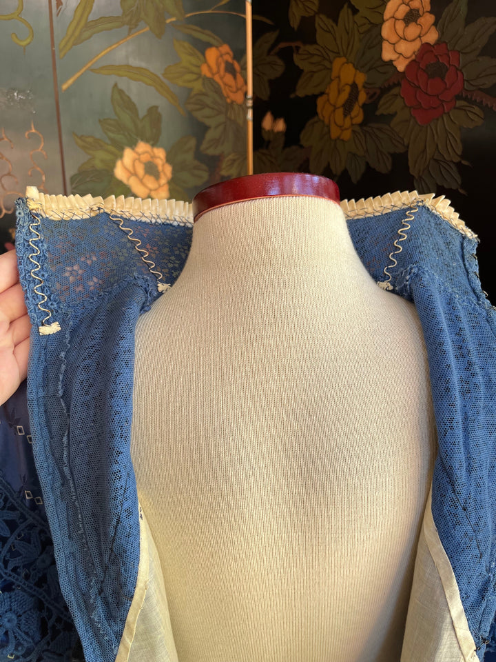 c. 1911-1912 Blue Silk Dress