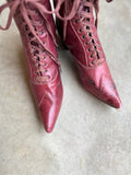 c. 1890s Raspberry Red Boots