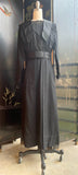 c. 1910s Black Wool Gabardine Dress | Study + Display + Repair
