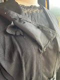 c. 1910s Black Wool Gabardine Dress | Study + Display + Repair