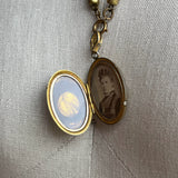 c. 1880s Hardstone Cameo Locket w/ Photo + Hair