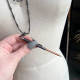 c. Late 19th Century Gunmetal Chain + Pencil