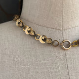 c. 1880s Crescent Moon + Star Book Chain