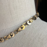 c. 1880s Crescent Moon + Star Book Chain