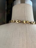 c. 1880s Crescent Moon + Star Book Chain