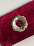 19th c. Sterling Silver Montrose Agate Brooch + Pendant