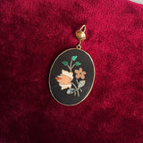 c. 1870s Pietra Dura 14k Gold Pendant
