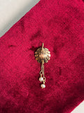 c. 1890s-1900s 18k Gold + Diamond Shell Pendant