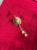 c. 1890s-1900s 18k Gold + Diamond Shell Pendant