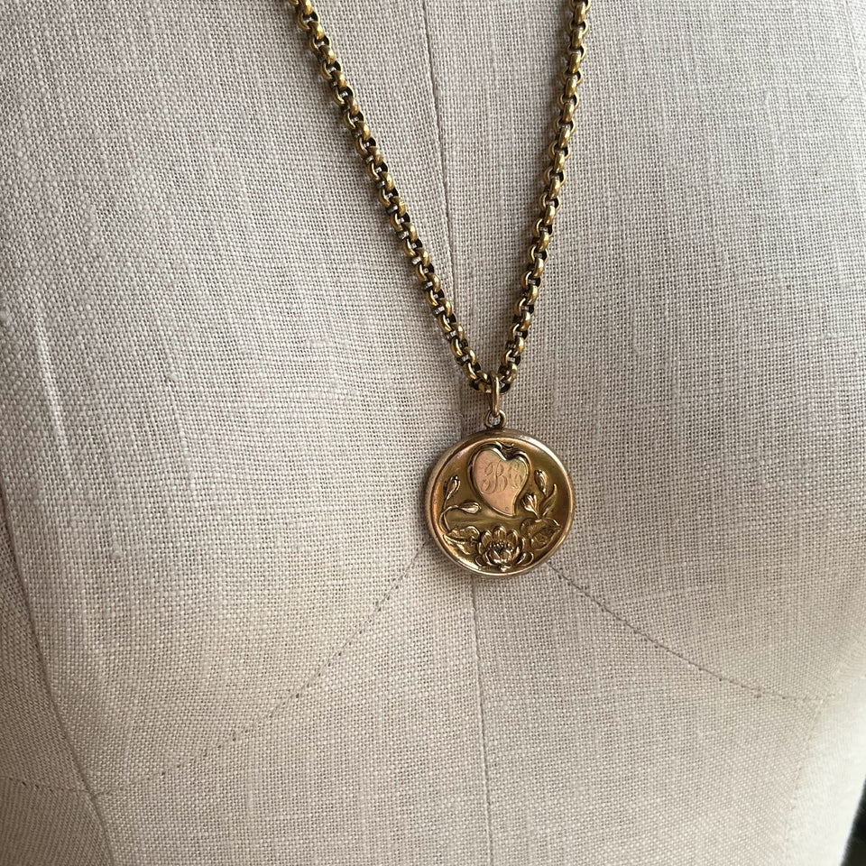 c. 1900s Witch's Heart Art Nouveau Locket
