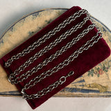 19th c. Silver Muff / Long Guard Chain