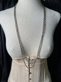 19th c. Silver Muff / Long Guard Chain