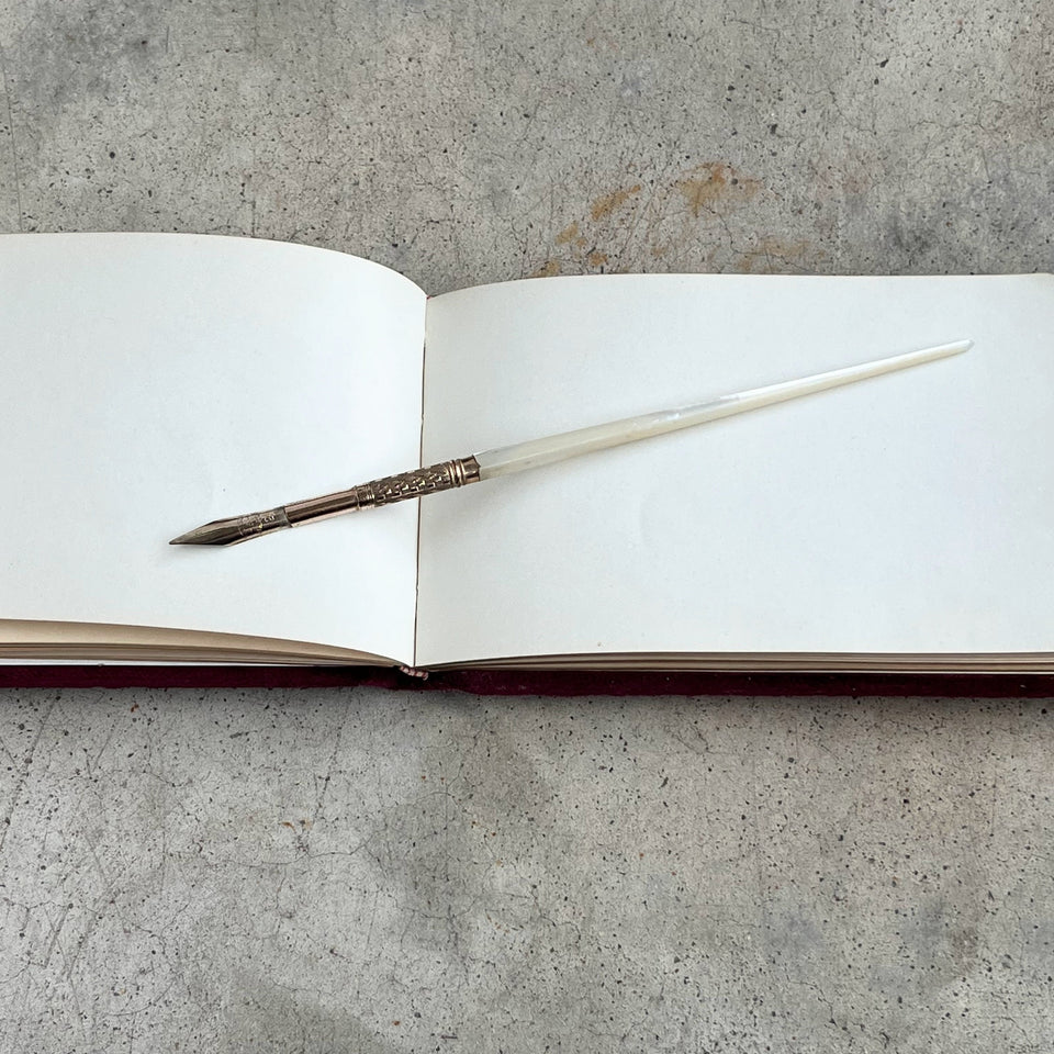 c. Turn of the Century Mother of Pearl Dip Pen
