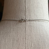 Art Deco Sterling Silver Perfume Bottle Necklace | 20" Chain