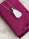 Art Deco Sterling Silver Perfume Bottle Necklace | 18" Chain
