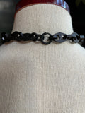 RESERVED | 19th c. Vulcanite Cross Necklace
