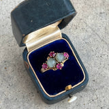 c. 1930s-1940s 14k Gold Cat's Eye Ruby Ring
