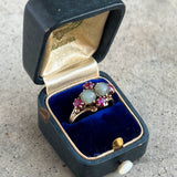 c. 1930s-1940s 14k Gold Cat's Eye Ruby Ring