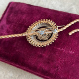 19th c. Large Shepherd's Crook + Fly Brooch