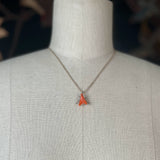 Early 19th c. 14k Gold Coral Fly Pendant