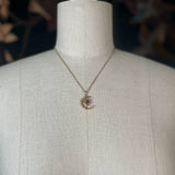 c. 1900s-1910s 10k Gold Crescent Moon Pedant