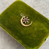c. 1900s-1910s 10k Gold Crescent Moon Pedant
