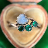 10k Gold Moonstone Heart Ring | As Is
