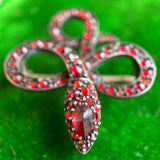 c. 1890s-1900s Garnet Snake Brooch