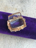 19th c. 10k Gold Rock Crystal Locket