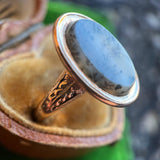 Late 19th c. 14k Gold Dendritic Agate Ring