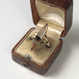 Late 19th c. 10-12k Gold Agate Ring | Sz 6