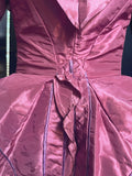 c. Late 1860s-Early 1870s Pink + Purple Silk Bodice