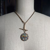c. 1890s-1900s Large Moth Micromosaic Pendant