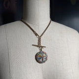 c. 1890s-1900s Large Moth Micromosaic Pendant