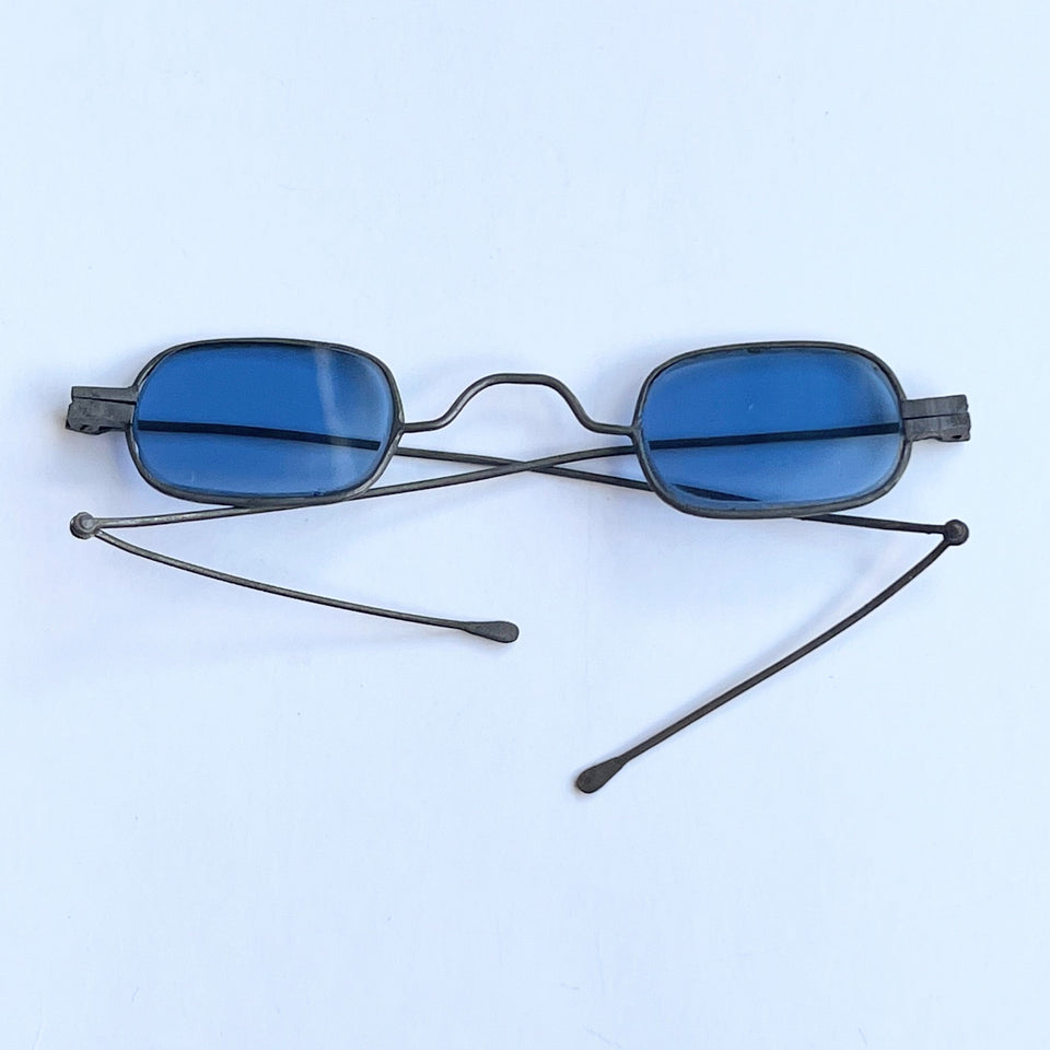 19th c. Blue Tinted Eyeglasses