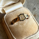 1875 'In Memory Of' 18k Gold Mourning Ring 'AG'