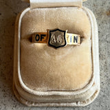 1875 'In Memory Of' 18k Gold Mourning Ring 'AG'