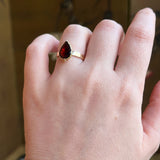 RESERVED | 10k Foiled Garnet Drop Conversion Ring