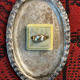 Victorian Opal Diamond Double Snake Ring