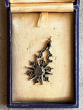 c. 1870s Crescent Moon Star 14k Gold + Onyx Hair Locket Pendant