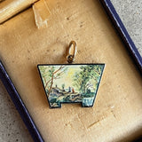 Mid-19th c. 14k Gold Enamel Locket with Hair