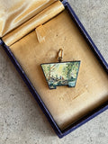 Mid-19th c. 14k Gold Enamel Locket with Hair