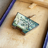 Mid-19th c. 14k Gold Enamel Locket with Hair